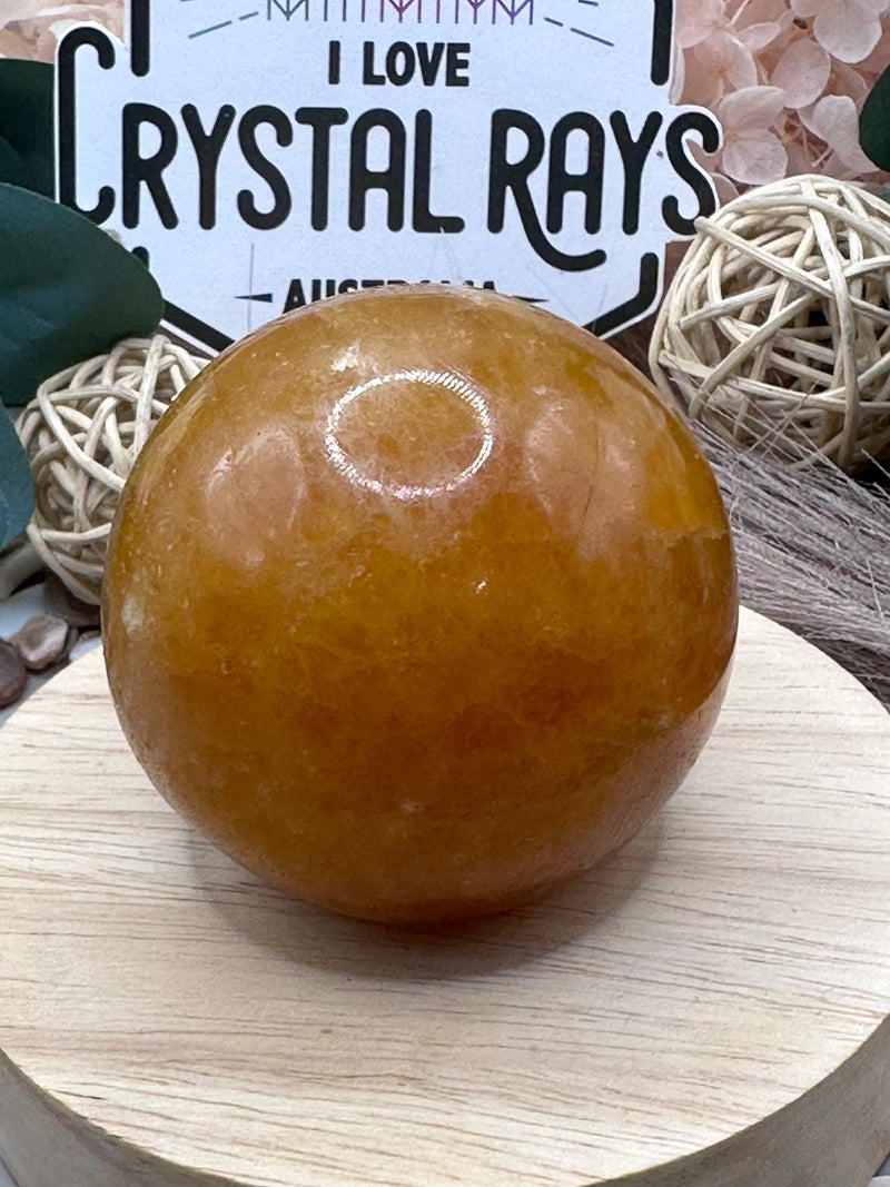 Honey Calcite Sphere