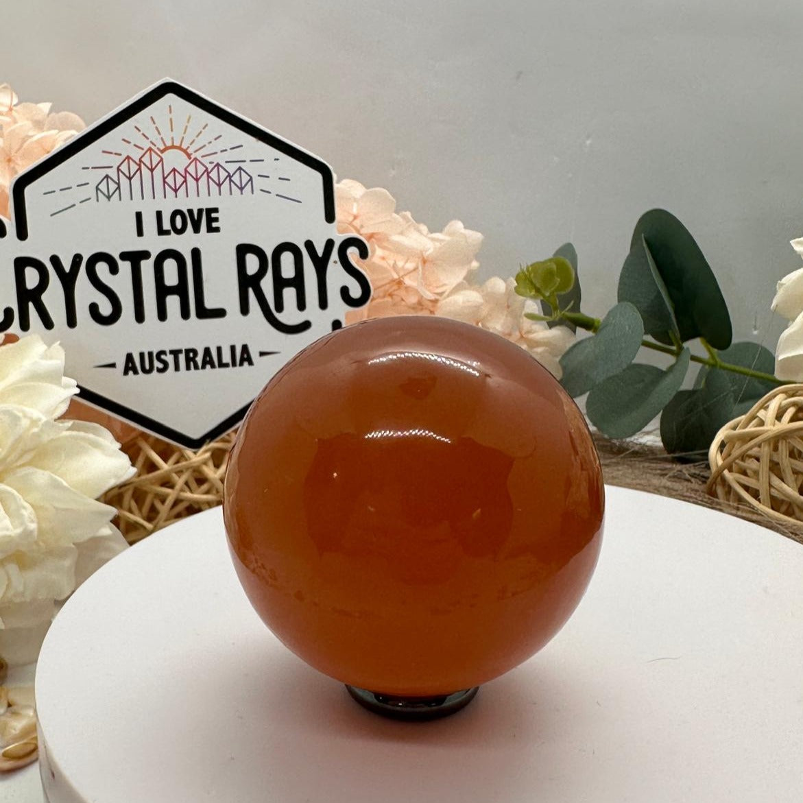 Honey Calcite Sphere