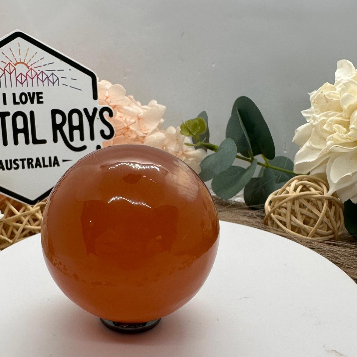 Honey Calcite Sphere