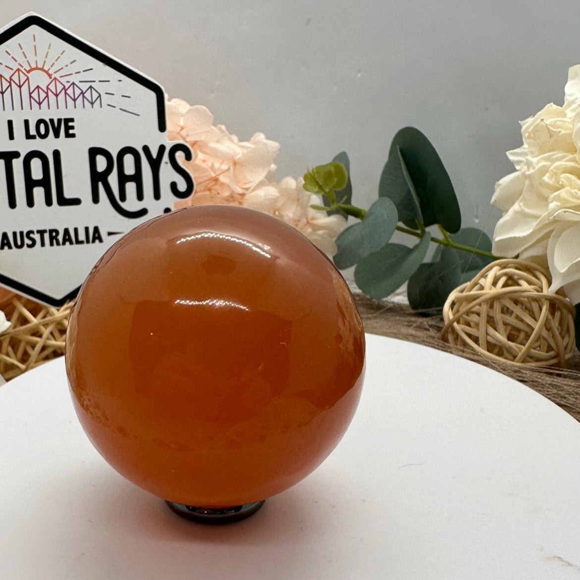 Honey Calcite Sphere