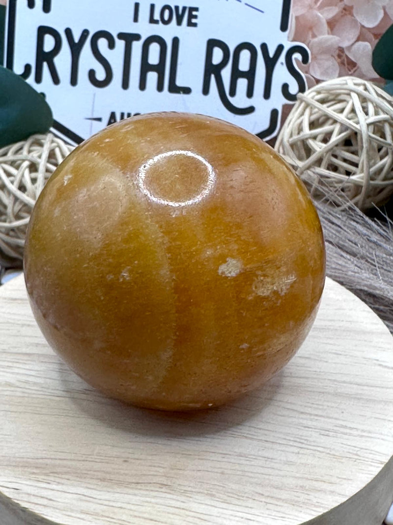 Honey Calcite Sphere