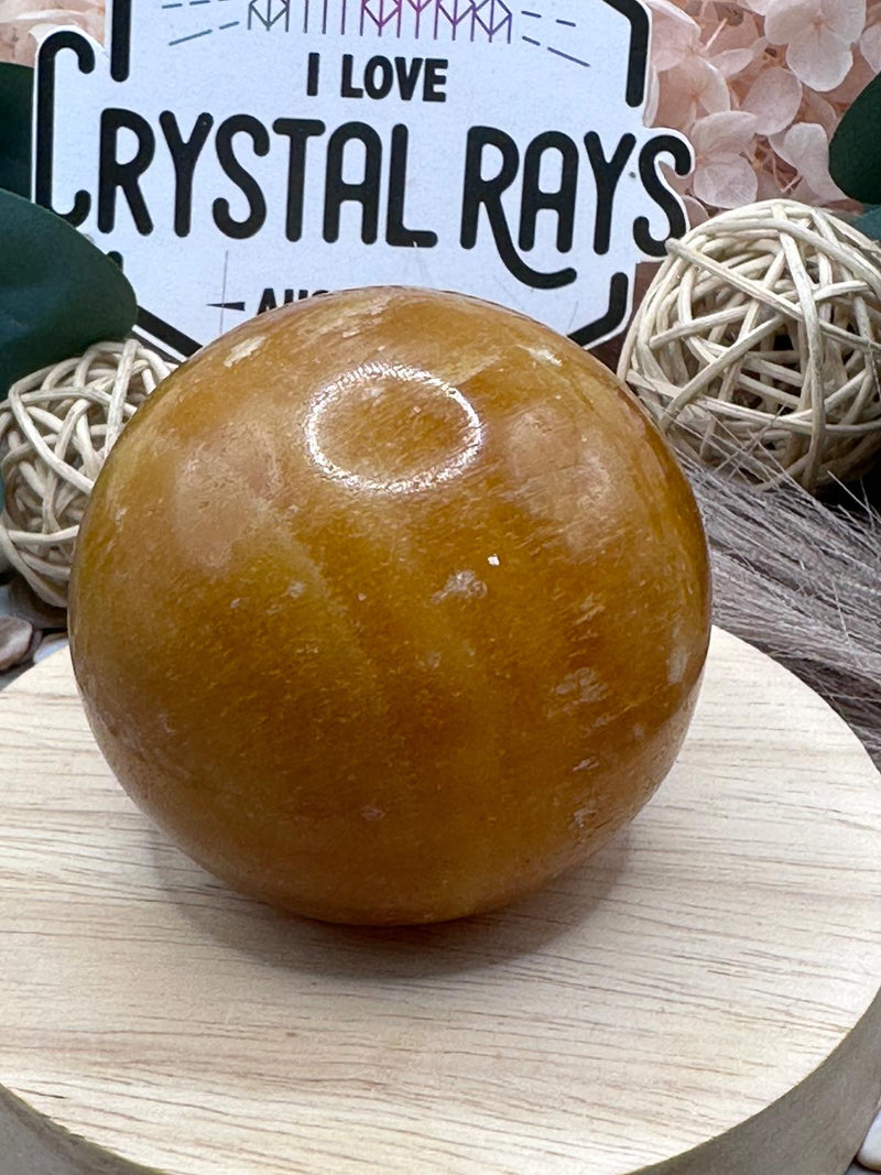 Honey Calcite Sphere