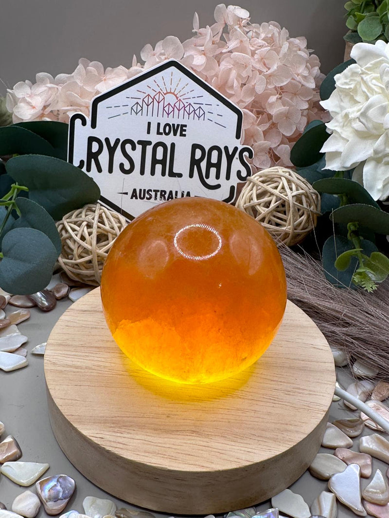 Honey Calcite Sphere