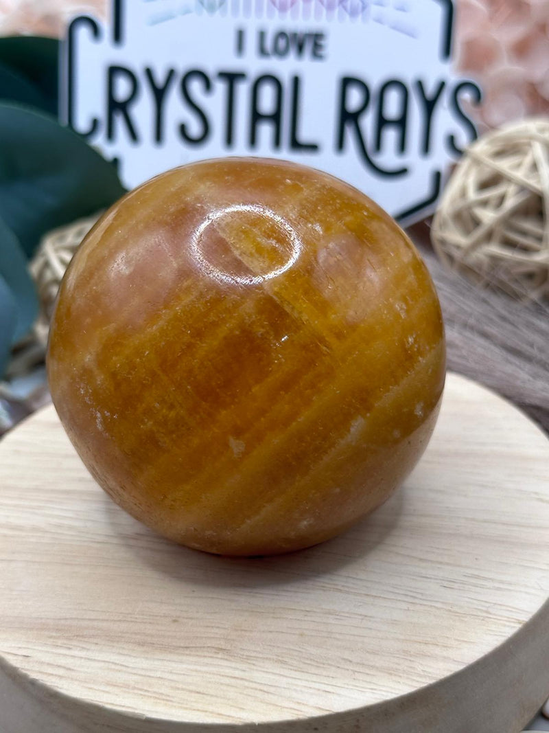 Honey Calcite Sphere