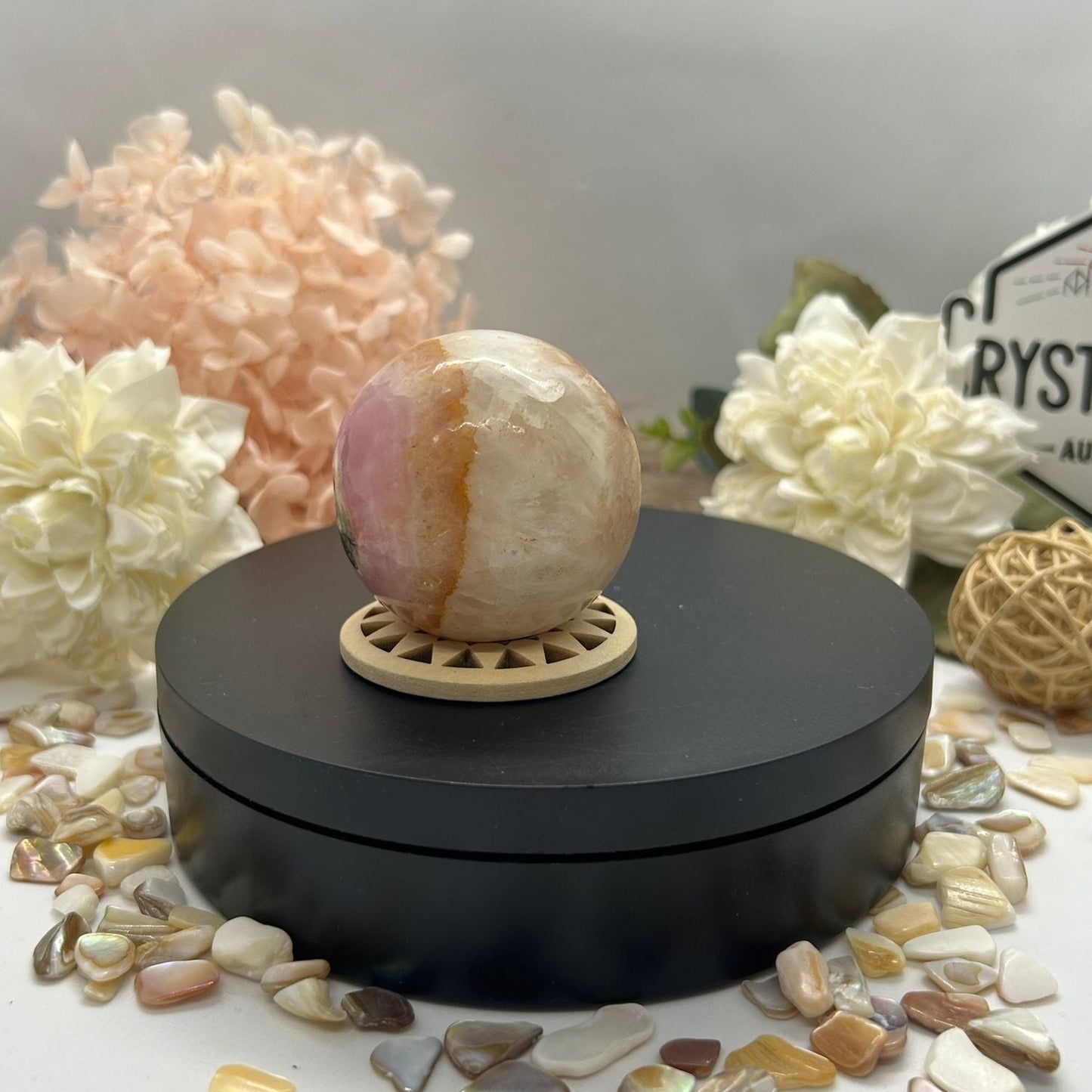 Pink Aragonite Sphere