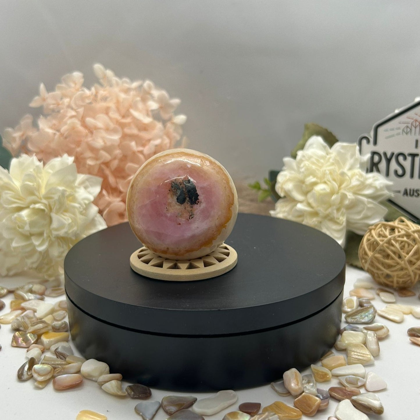 Pink Aragonite Sphere