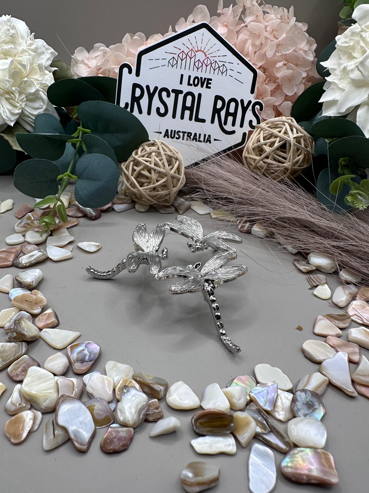 Dragonfly Sphere Stand Silver (S)