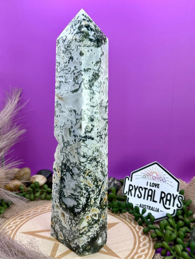 Moss agate tower