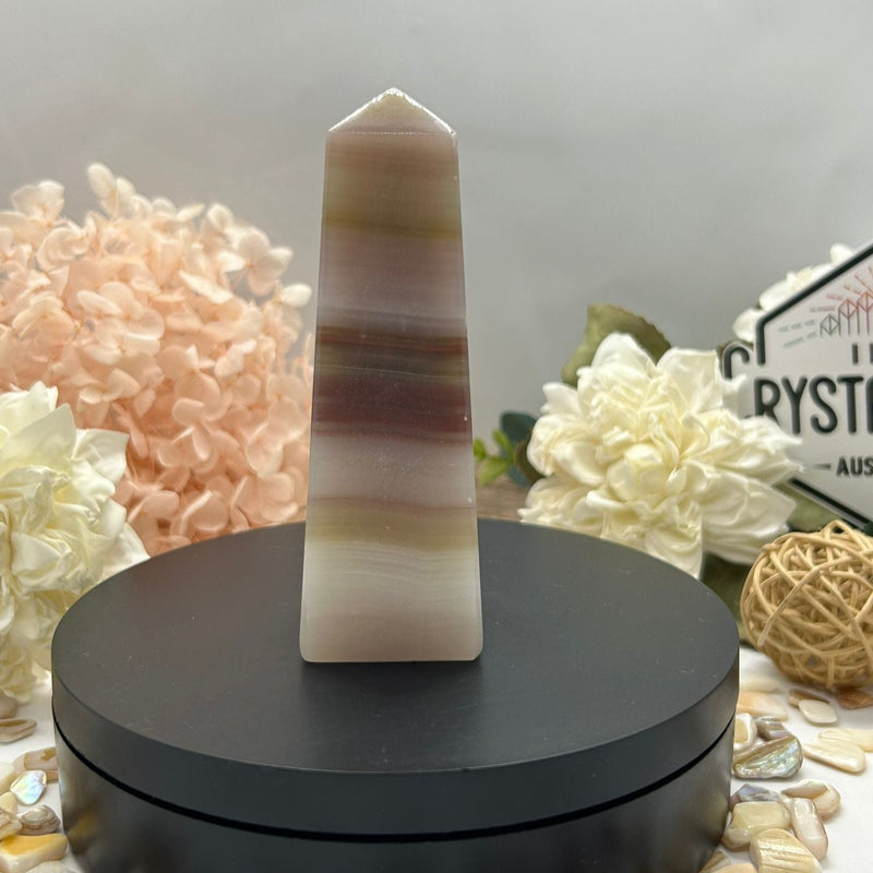 Pink Banded Onyx Tower