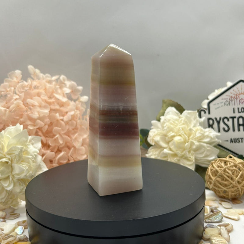 Pink Banded Onyx Tower