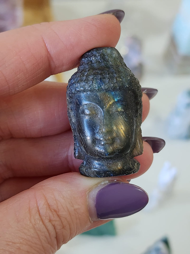 Labradorite ~ Buddha Head carving (S)