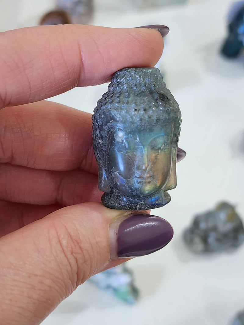 Labradorite ~ Buddha Head carving (S)