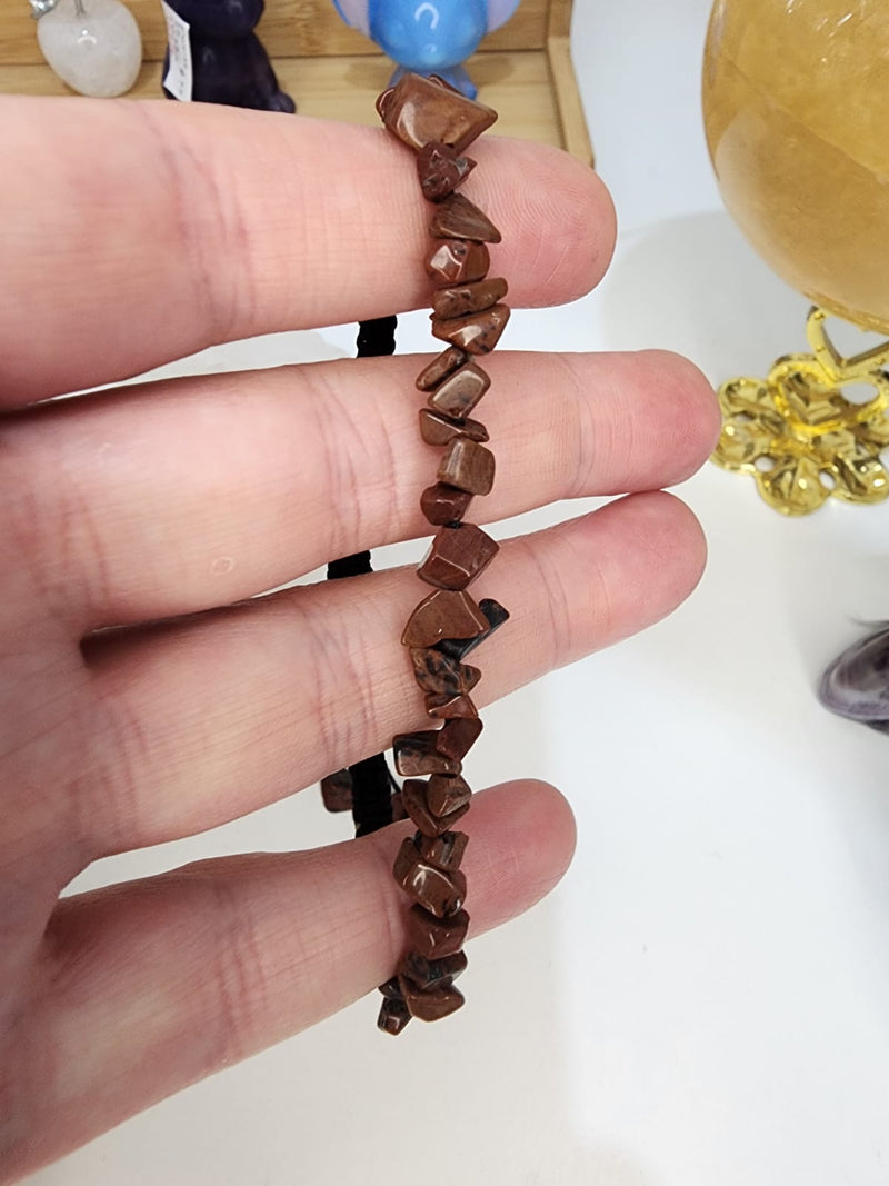 Mahogany Obsidian Bracelet Draw String