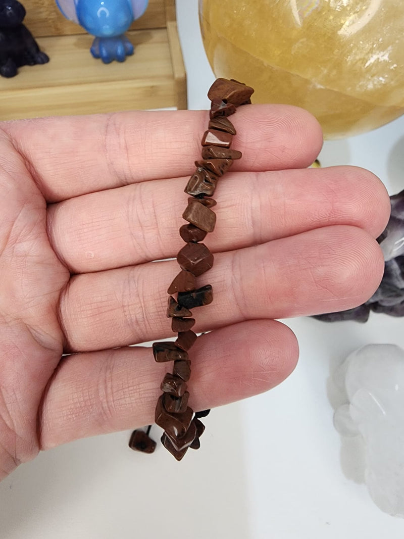 Mahogany Obsidian Bracelet Draw String