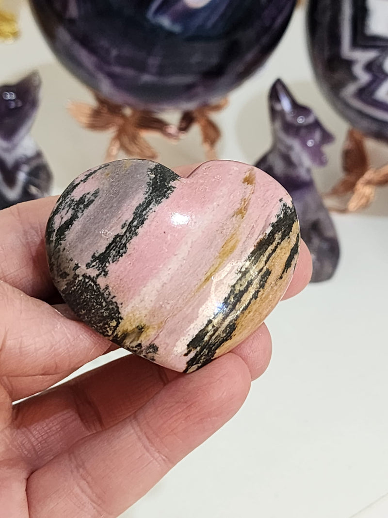 Rhodonite Heart