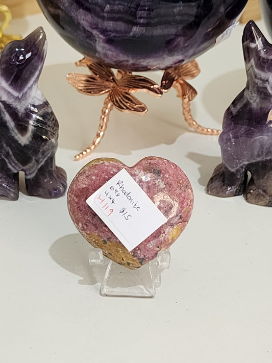 Rhodonite Heart