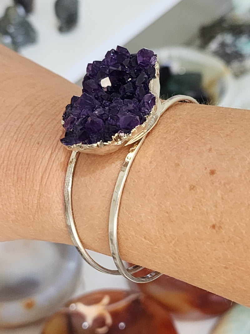 Amethyst Cluster Bracelet