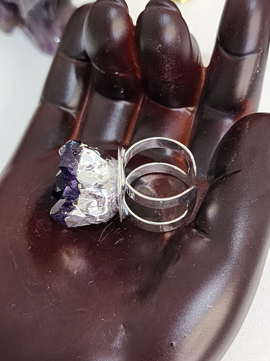 Amethyst Cluster Ring