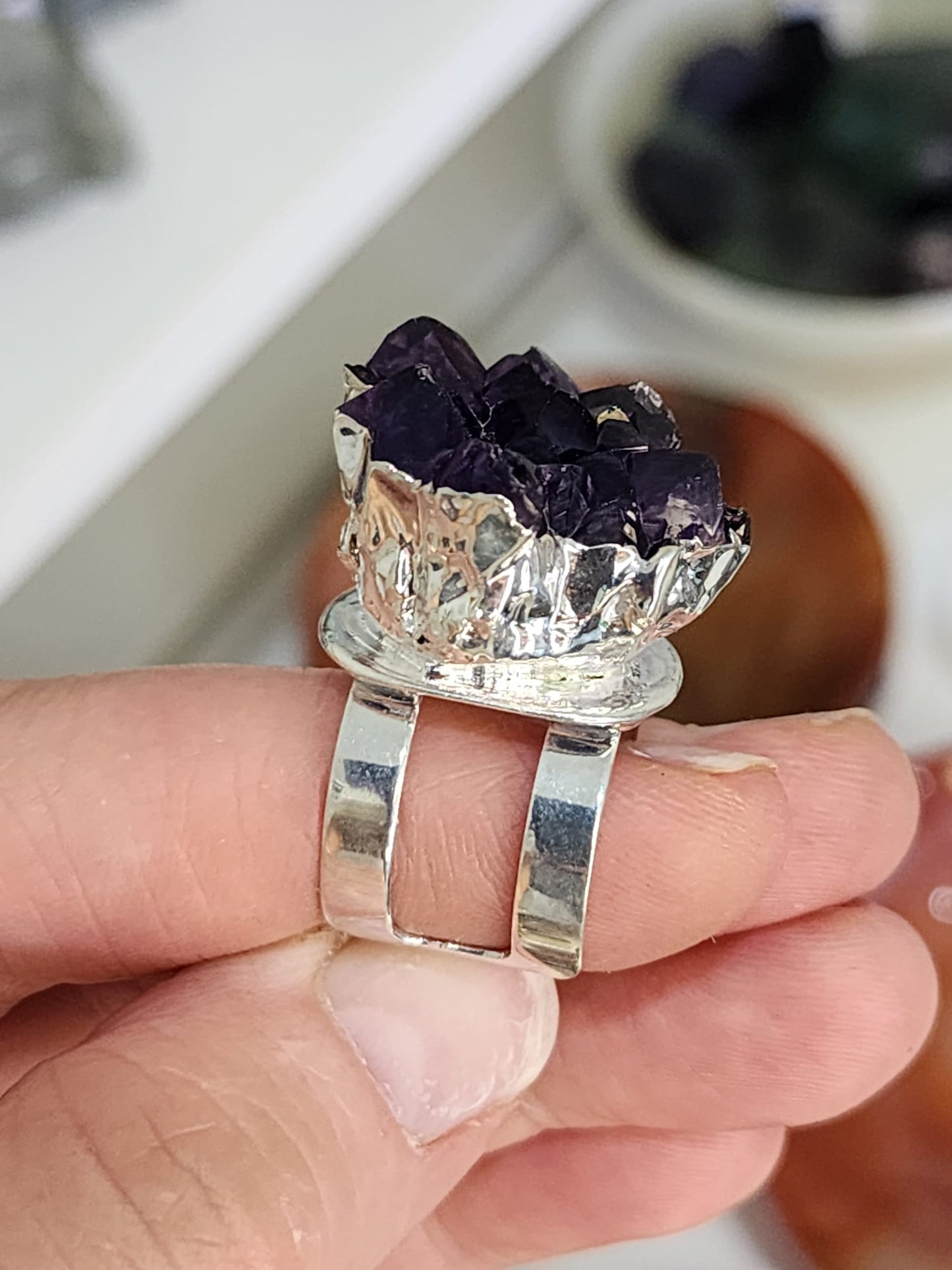 Amethyst Cluster Ring