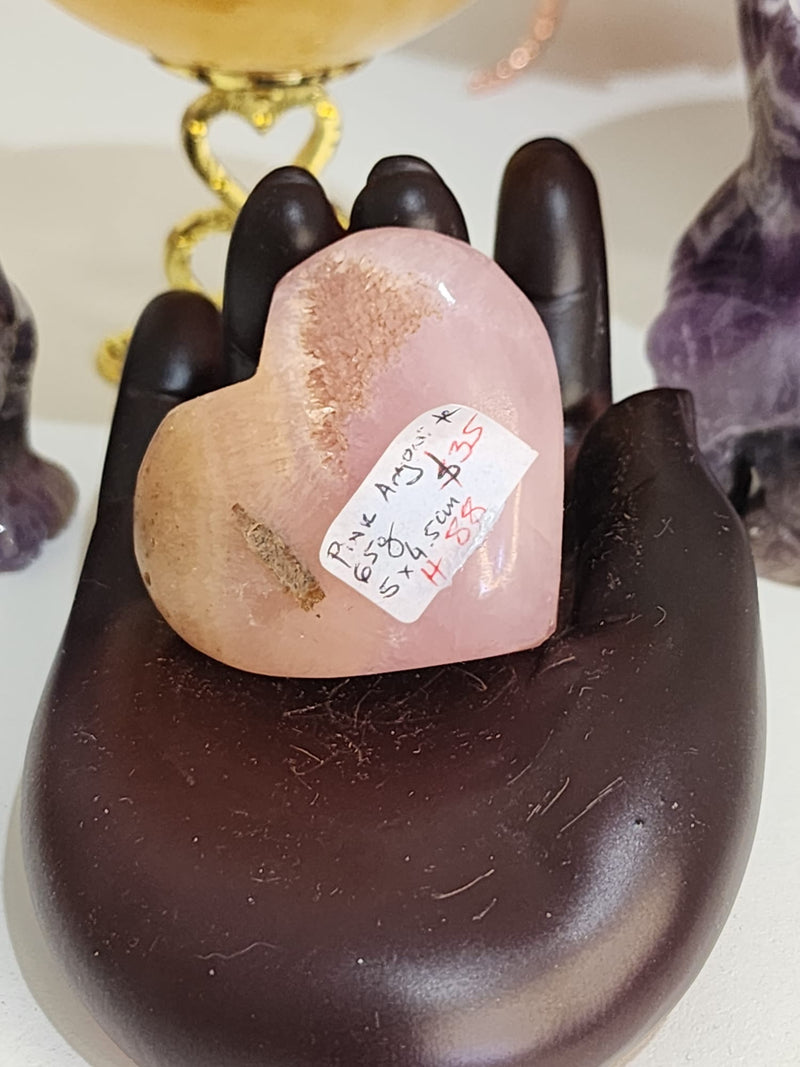 Pink Aragonite Heart