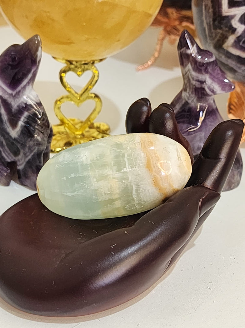 Caribbean Blue Calcite Palm 79g