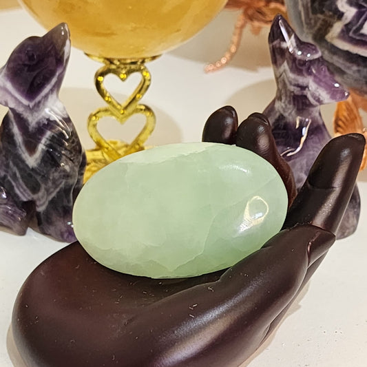 🌊💙 Caribbean Blue Calcite ~ Palm Stone