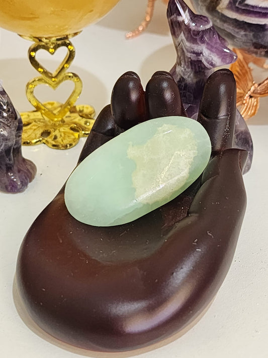 🌊💙 Caribbean Blue Calcite ~ Palm Stone