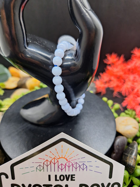 Blue Lace Agate Bracelet 7.5mm