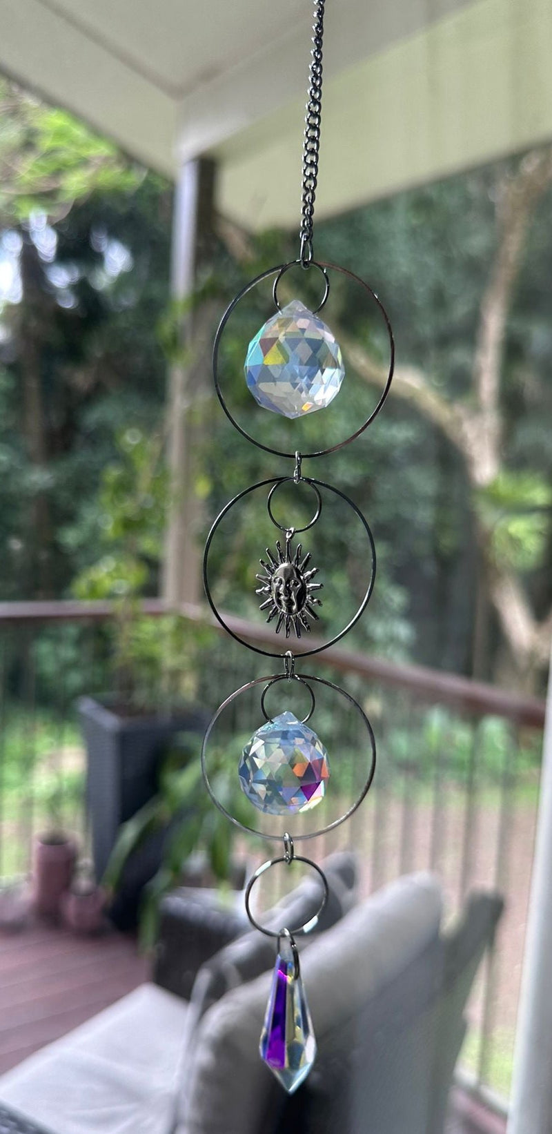 Glass Crystal suncatchers - Sparkling Silver 