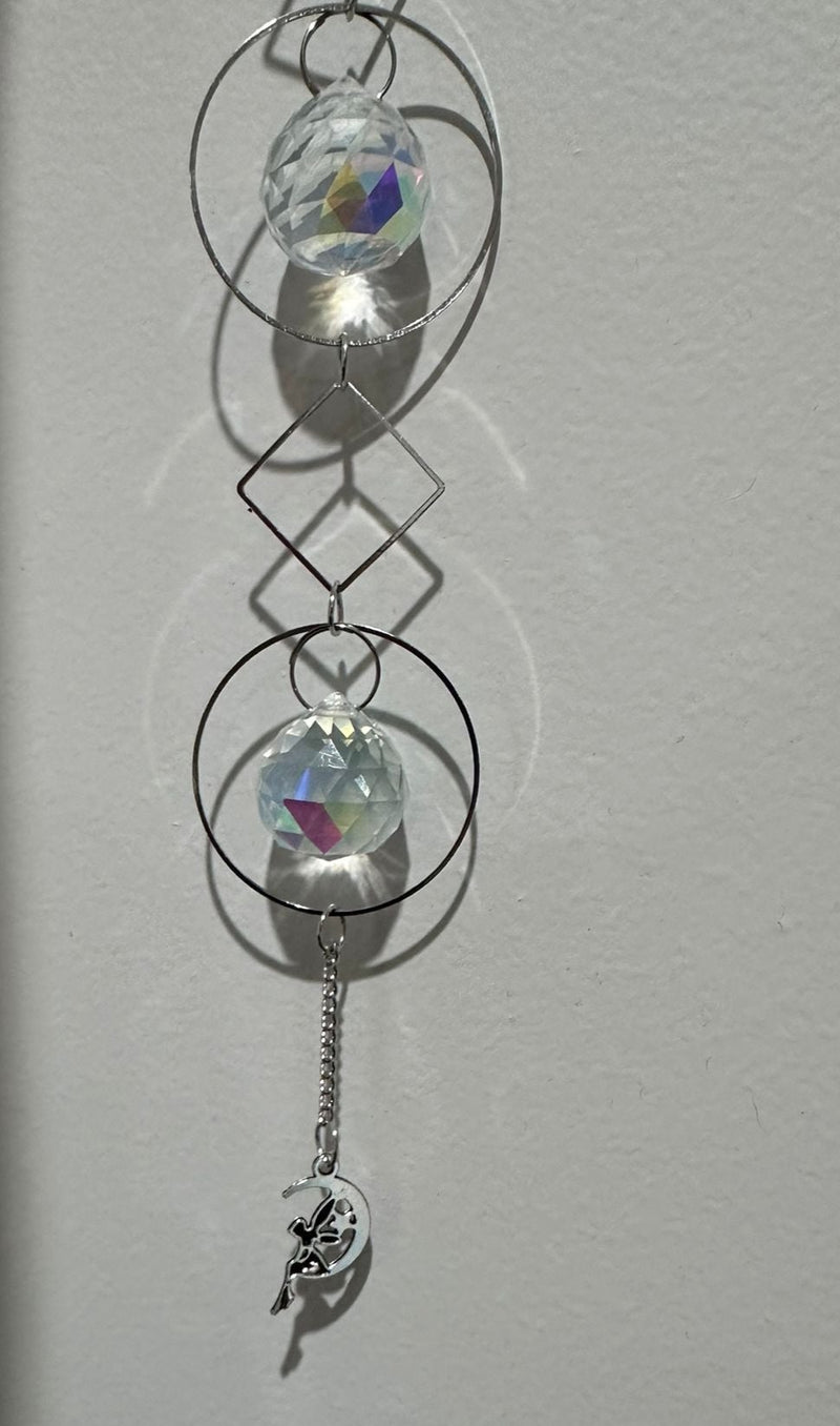 Glass Crystal suncatchers - Sparkling Silver 