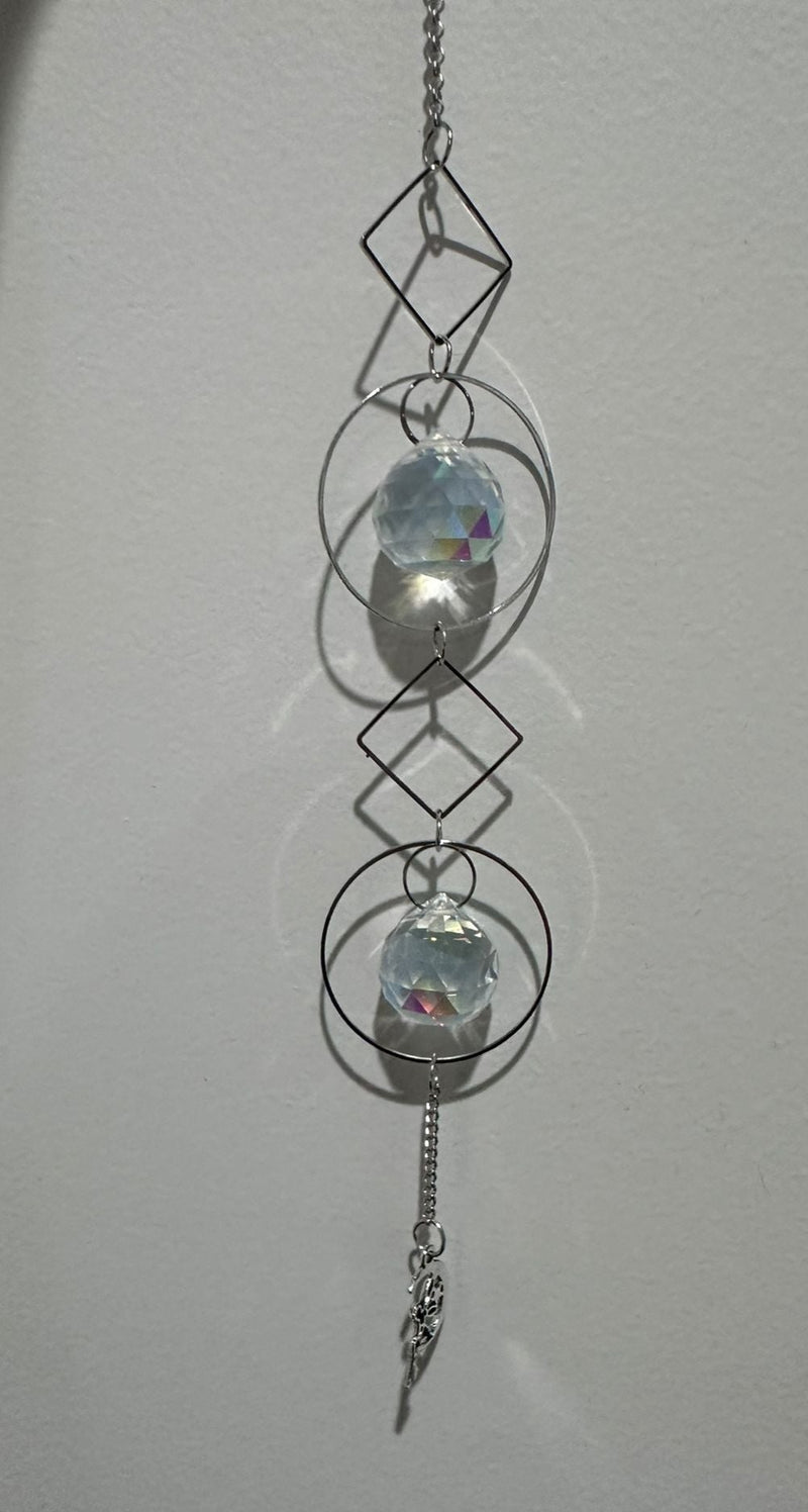 Glass Crystal suncatchers - Sparkling Silver 