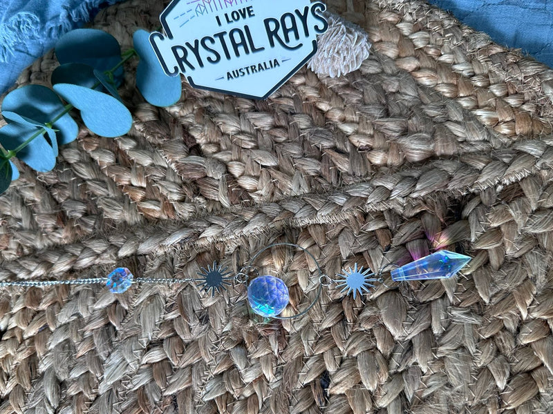 Glass Crystal suncatchers - Sparkling Silver 