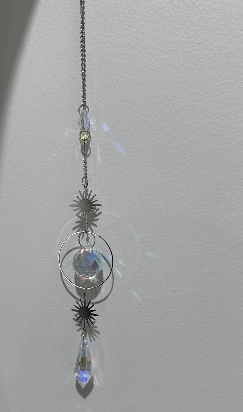 Glass Crystal suncatchers - Sparkling Silver 