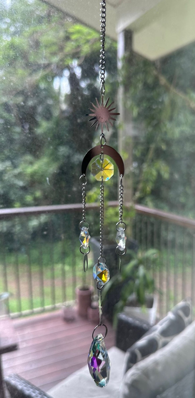 Glass Crystal suncatchers - Sparkling Silver 