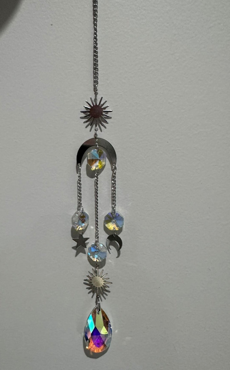 Glass Crystal suncatchers - Sparkling Silver 