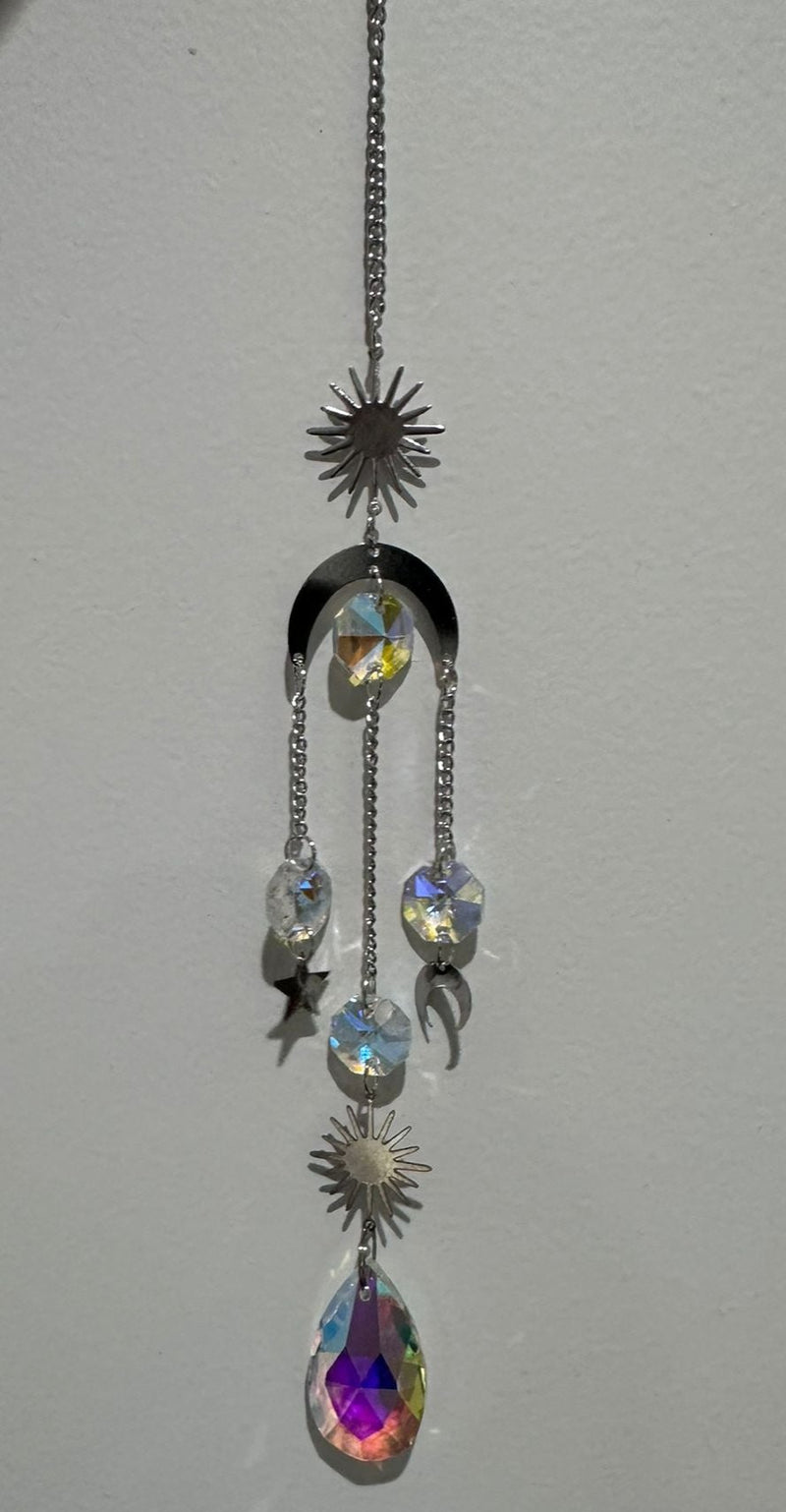 Glass Crystal suncatchers - Sparkling Silver 