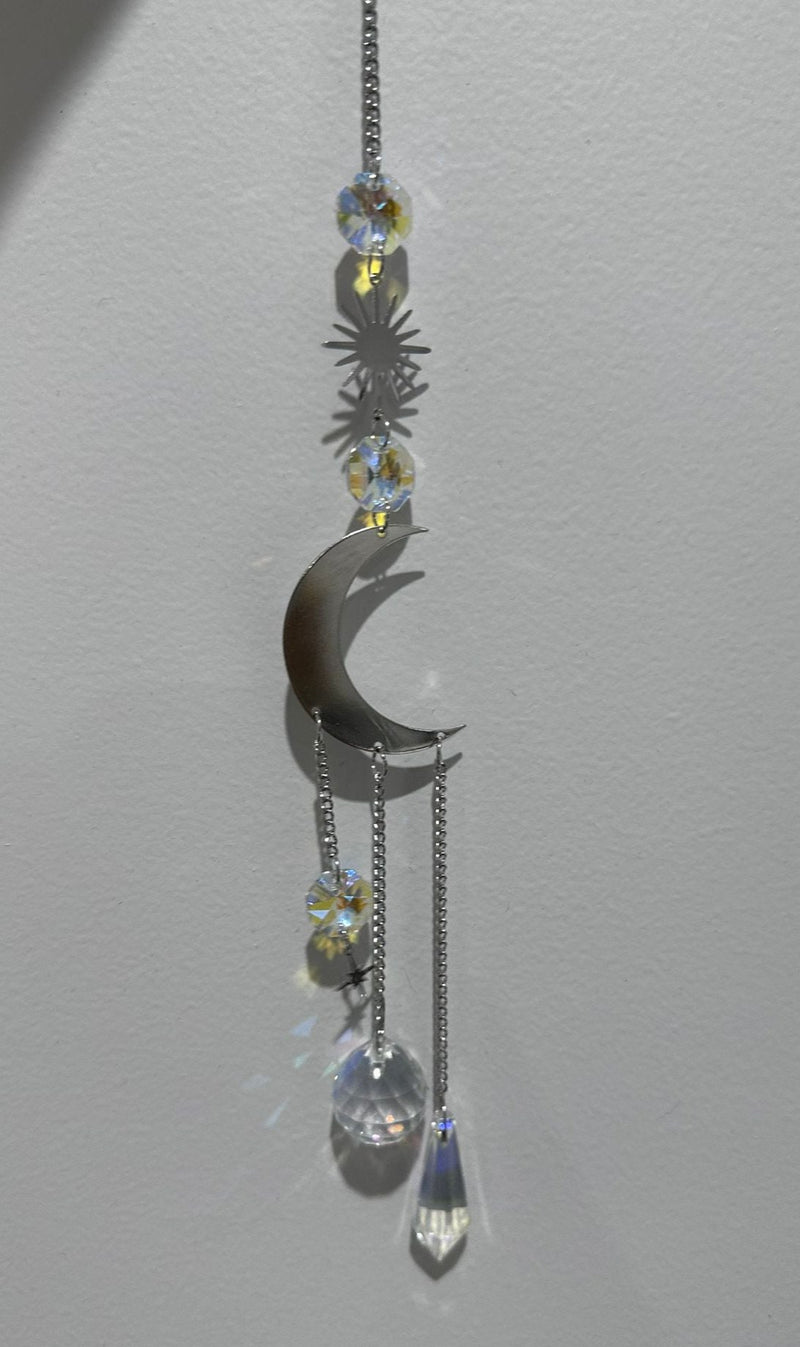 Glass Crystal suncatchers - Sparkling Silver 