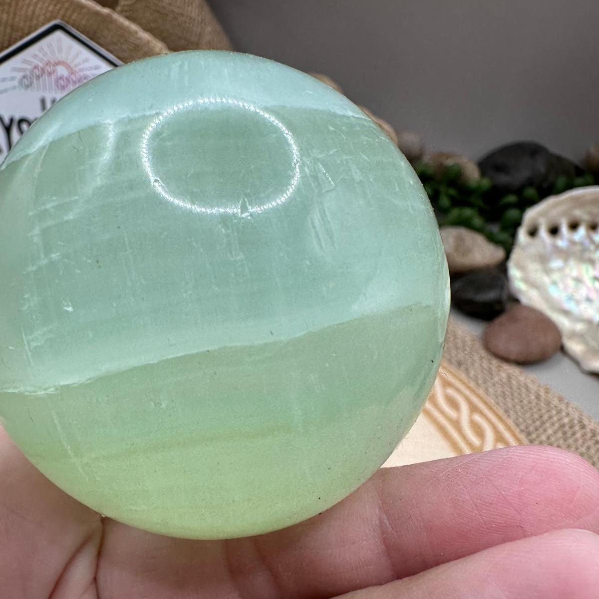 Pistachio Calcite.