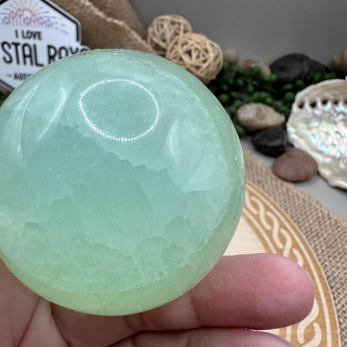 Pistachio Calcite.