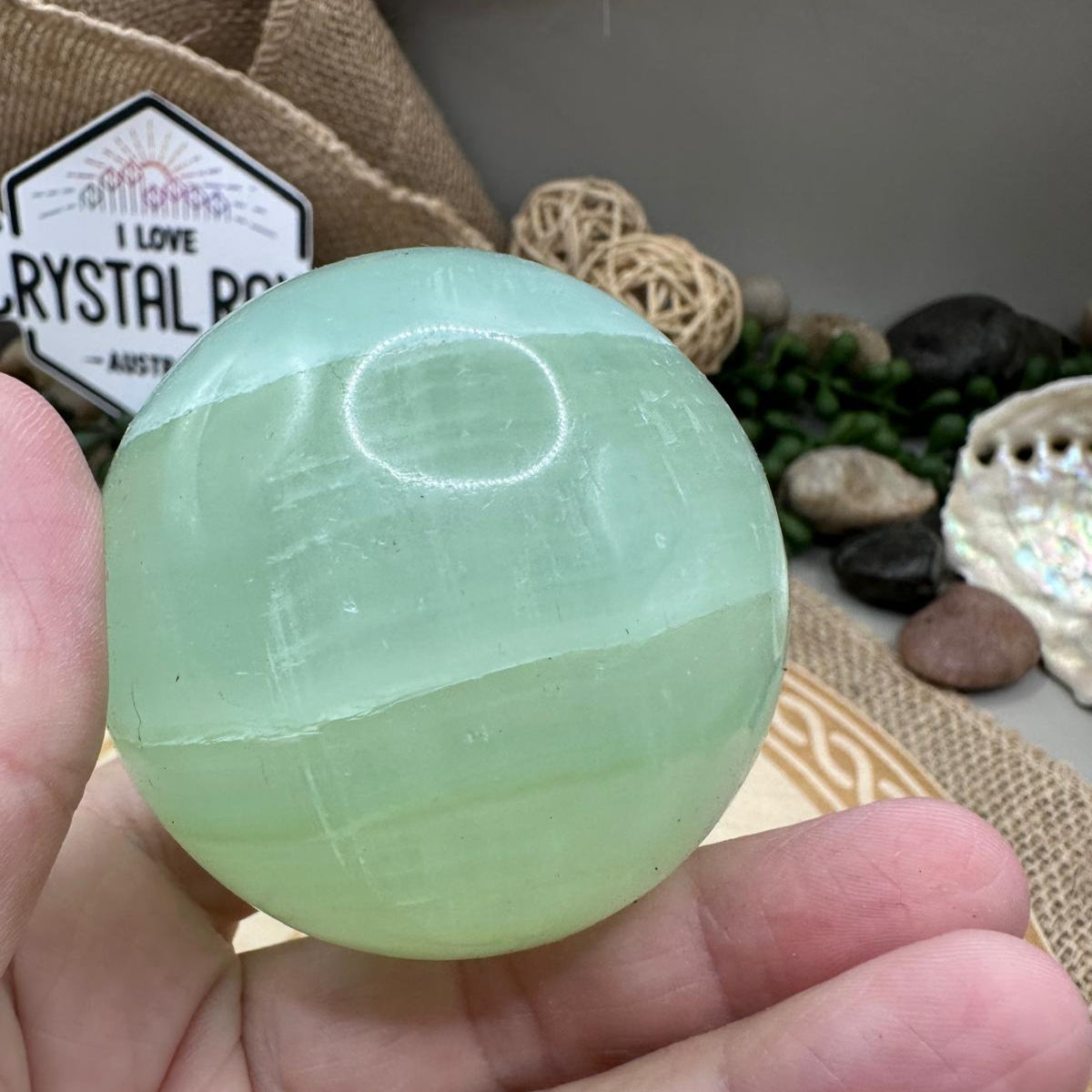 Pistachio Calcite.