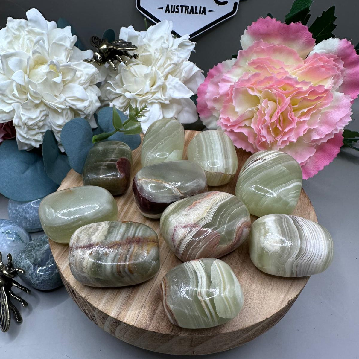 Green onyx tumble