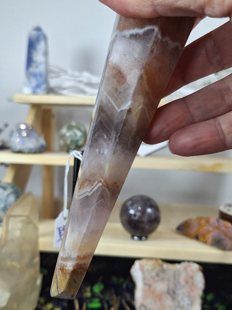 Mexican Agate & Amethyst Wand