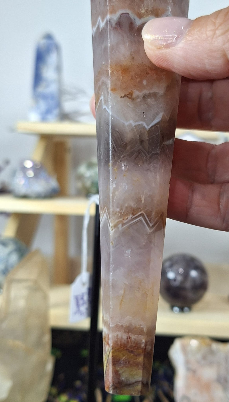 Mexican Agate & Amethyst Wand