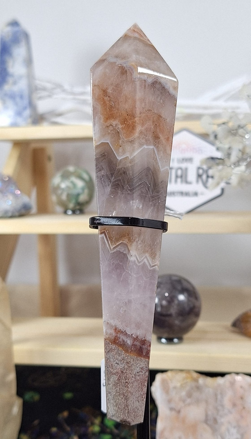 Mexican Agate & Amethyst Wand