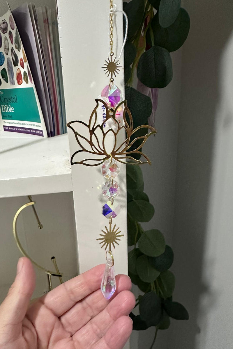 GOLD LOTUS SUNCATCHERS