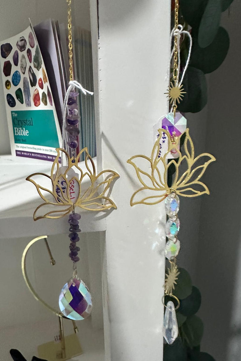 GOLD LOTUS SUNCATCHERS