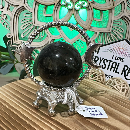 Silver Bohemian Crown ~ Sphere Stand