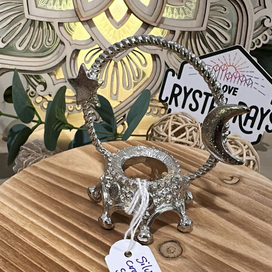 Silver Bohemian Crown ~ Sphere Stand