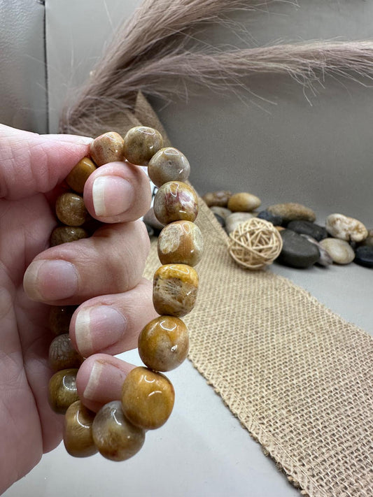 Camel Jasper 9mm Bracelet
