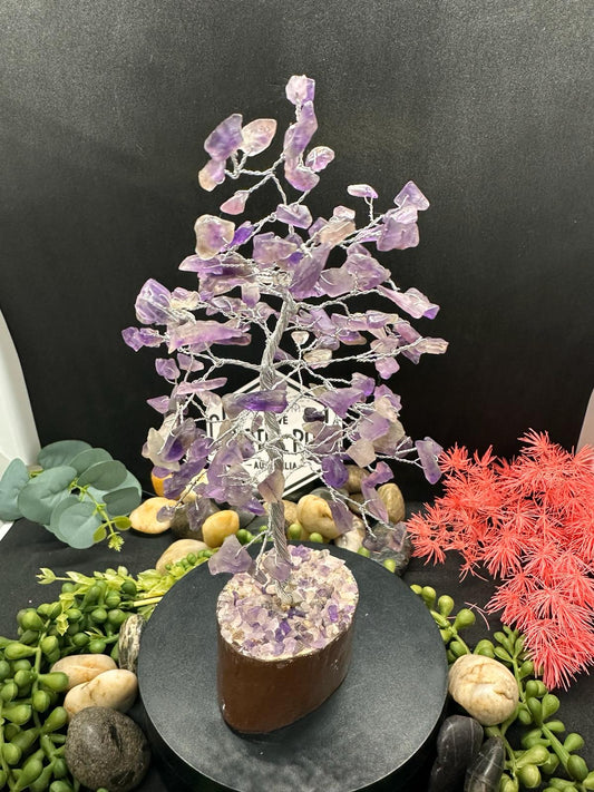 Amethyst Tree - Medium Silver